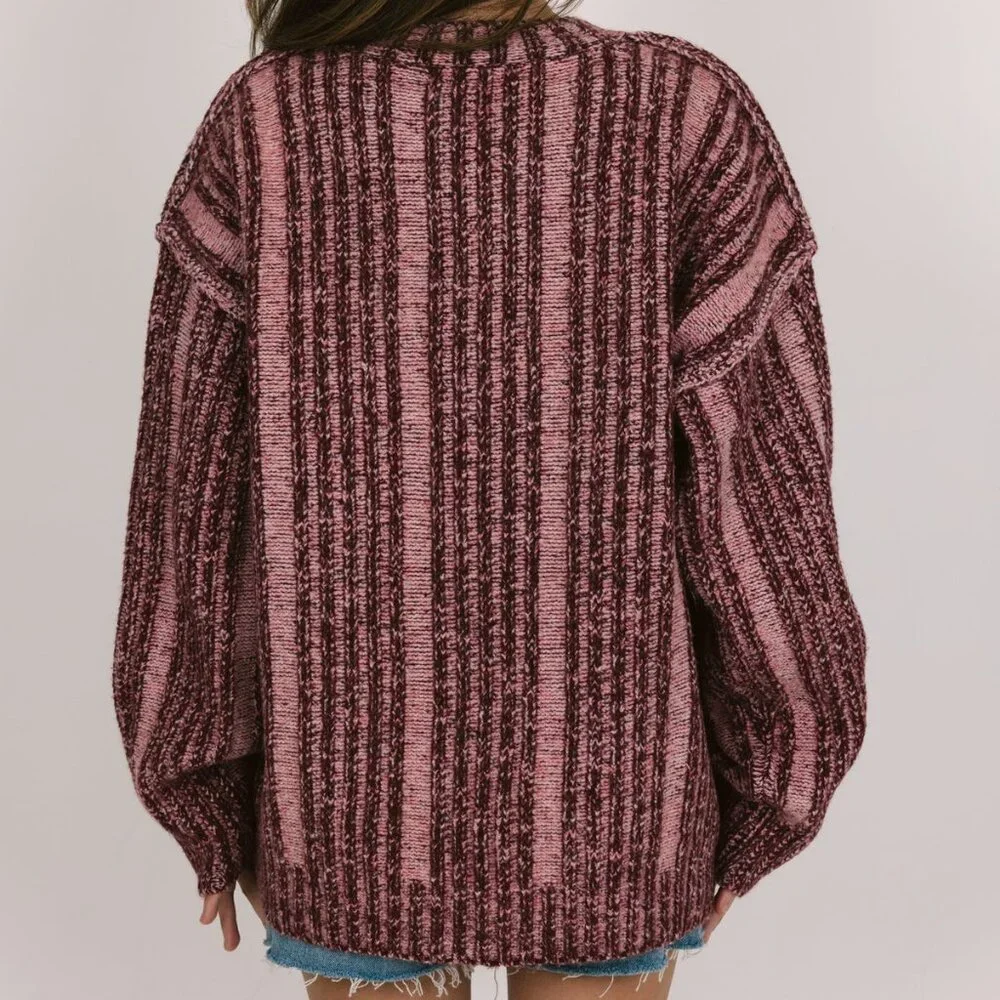 NWT Grey Bandit, Frosted Morning Sweater in Blue, Medium, Over-Sized & Cozy - Picture 3 of 10